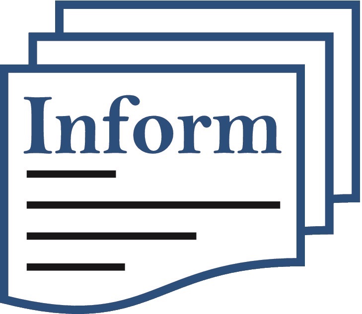 Logo Inform meerdere bladen transparant